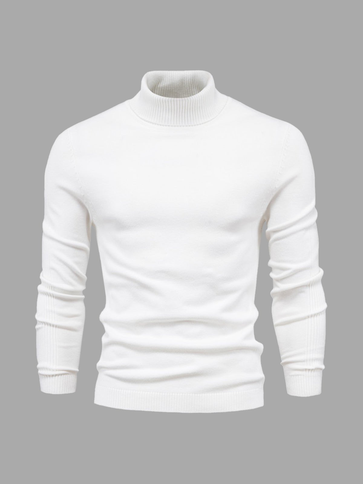Sweter męski z golfem dopasowany