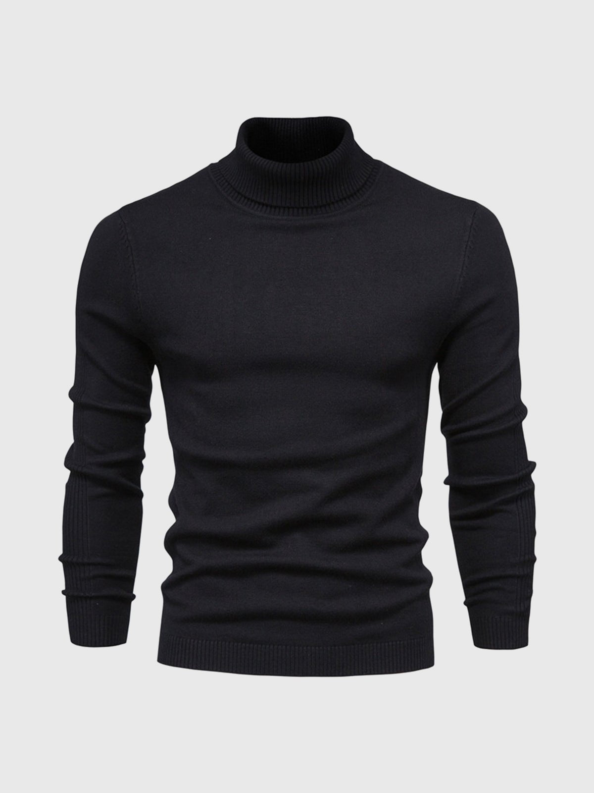 Sweter męski z golfem dopasowany