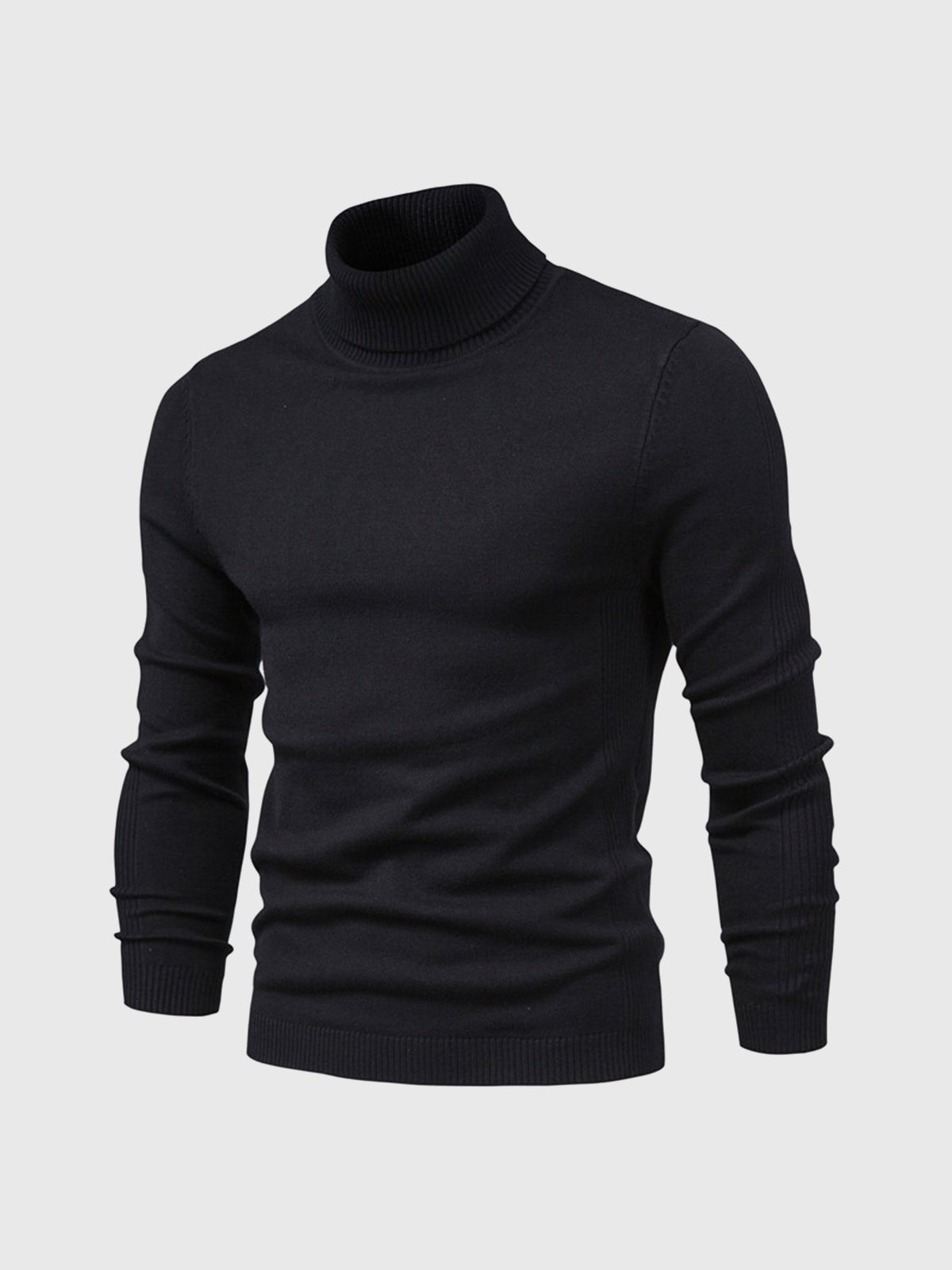 Sweter męski z golfem dopasowany