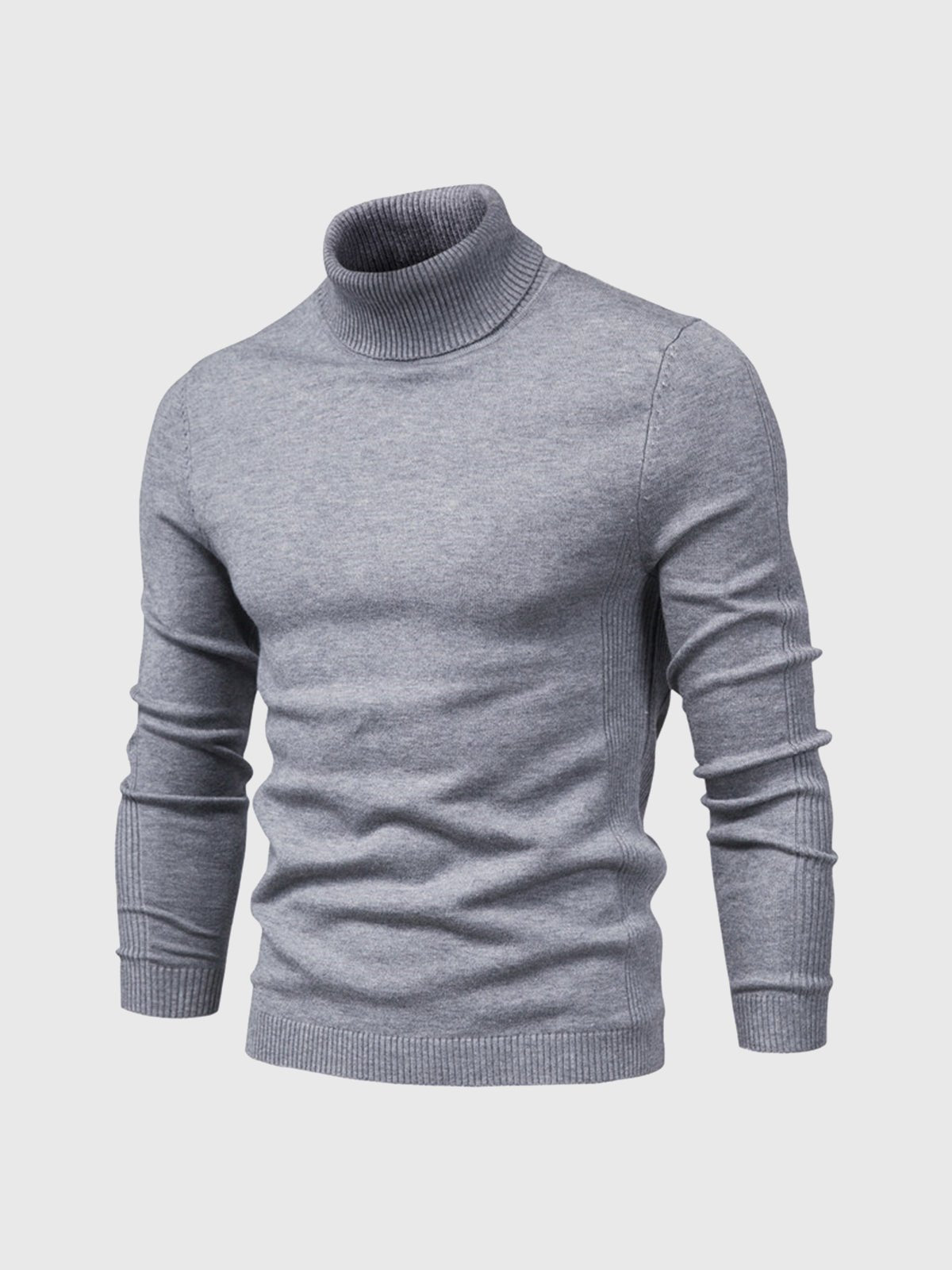 Sweter męski z golfem dopasowany