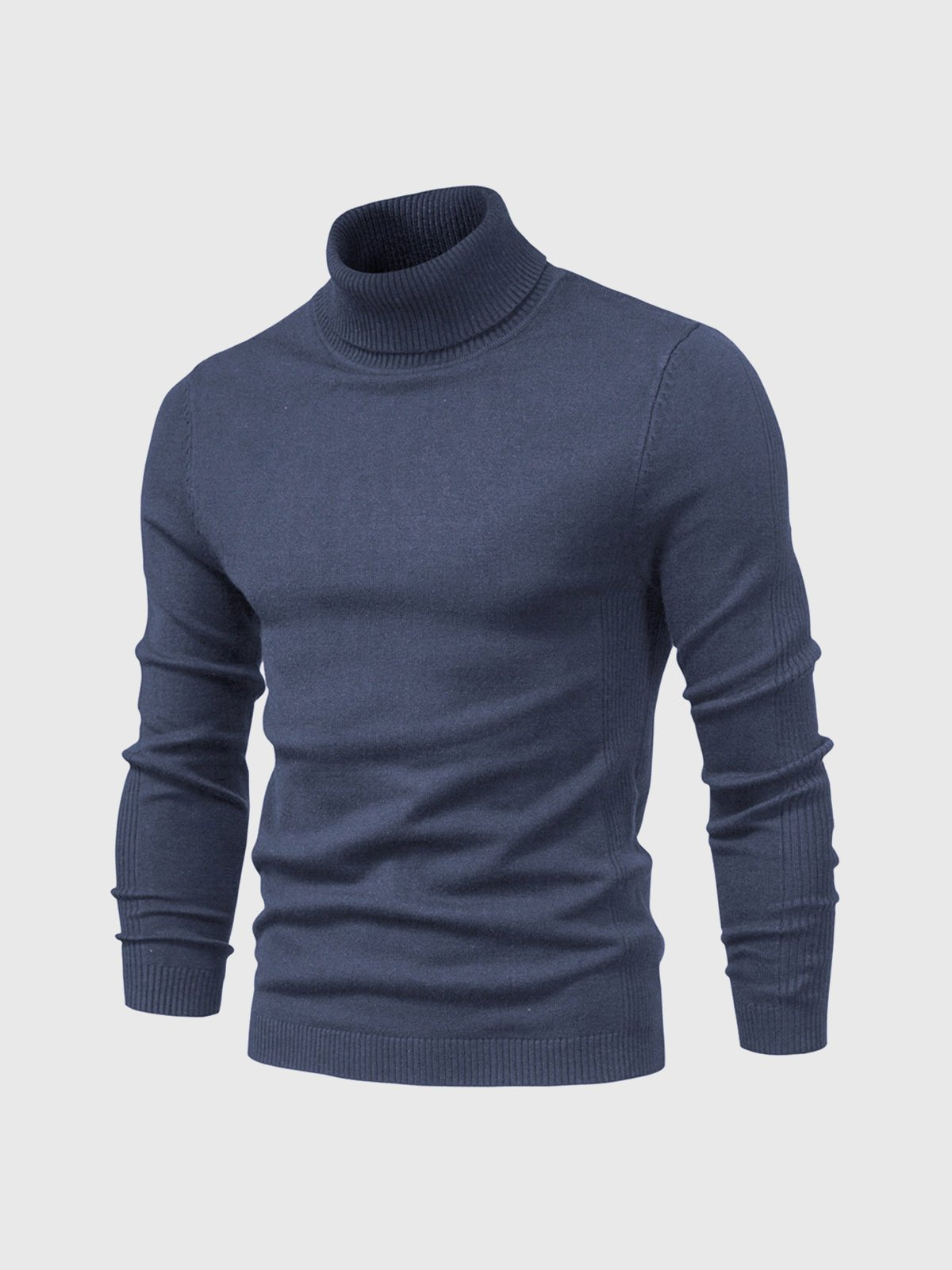 Sweter męski z golfem dopasowany