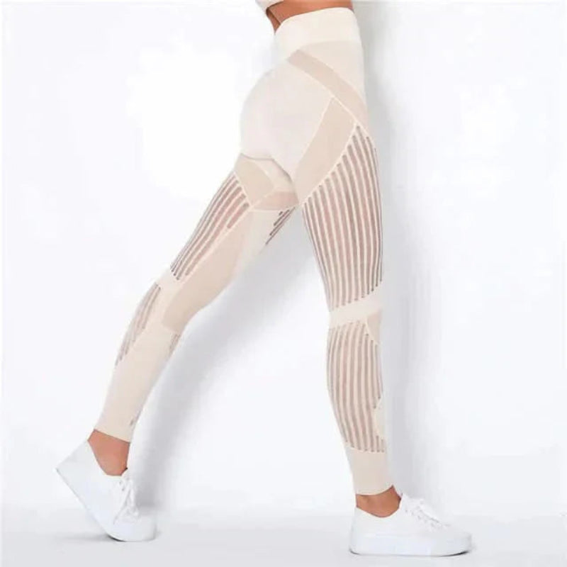 Damskie Legginsy Sportowe z Wysokim Stanem Fitness