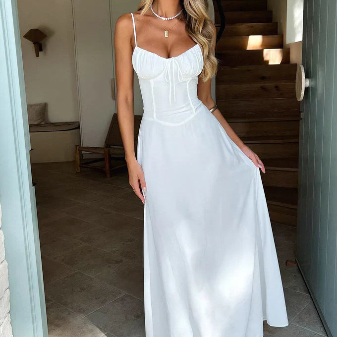 Damskie lato sukienka gorsetowa maxi