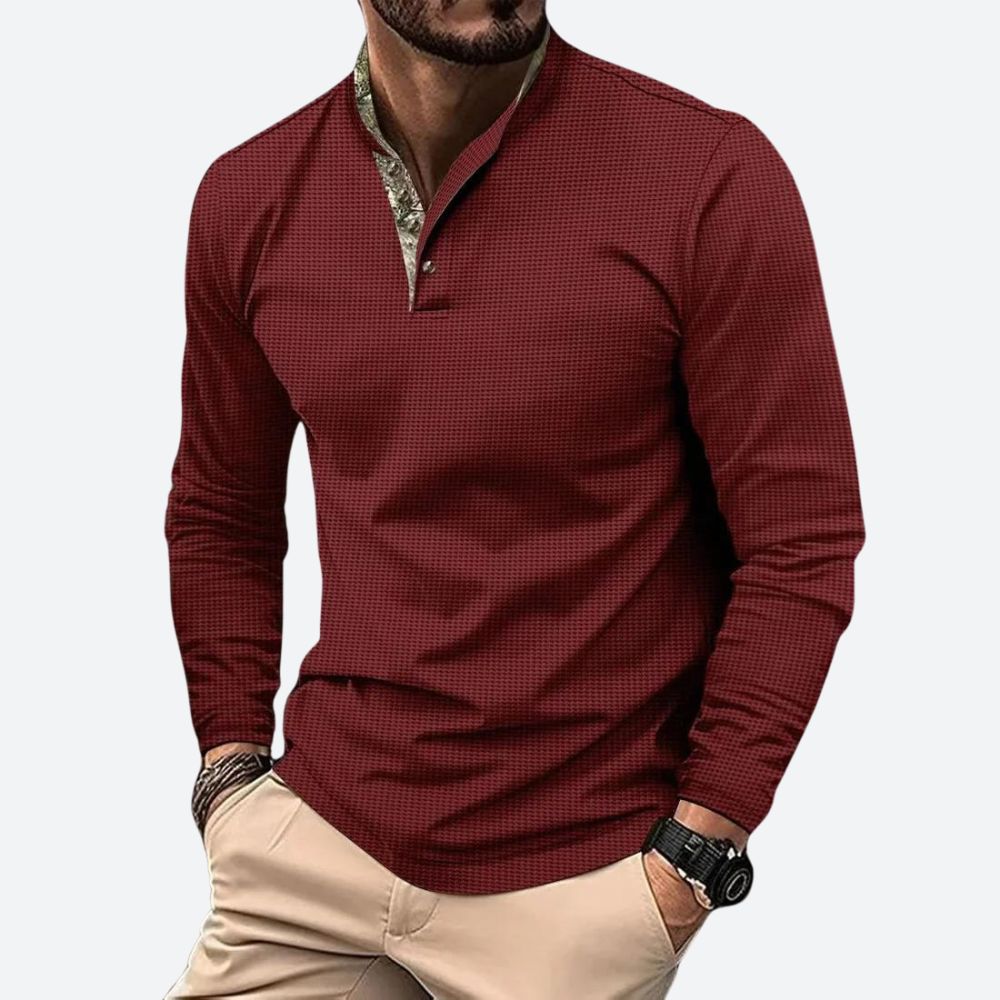Koszulka polo męska z długim rękawem