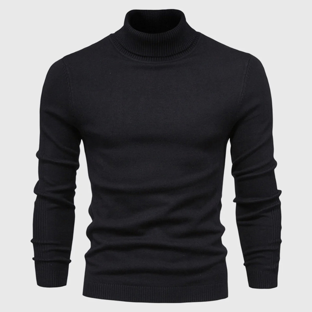 Sweter męski z golfem dopasowany