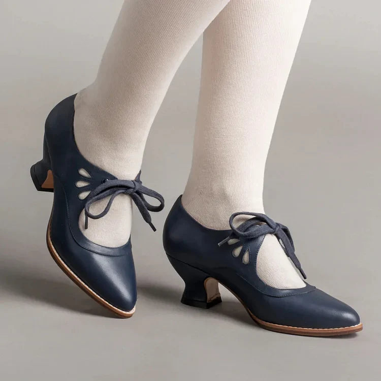 Botki damskie sznurowane w stylu retro