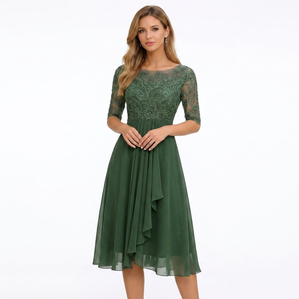 Koronkowa sukienka z tiulem wieczorowa
