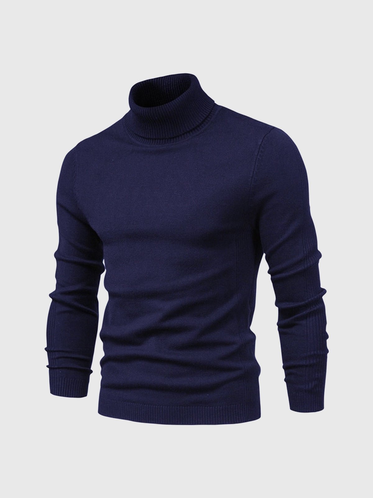 Sweter męski z golfem dopasowany