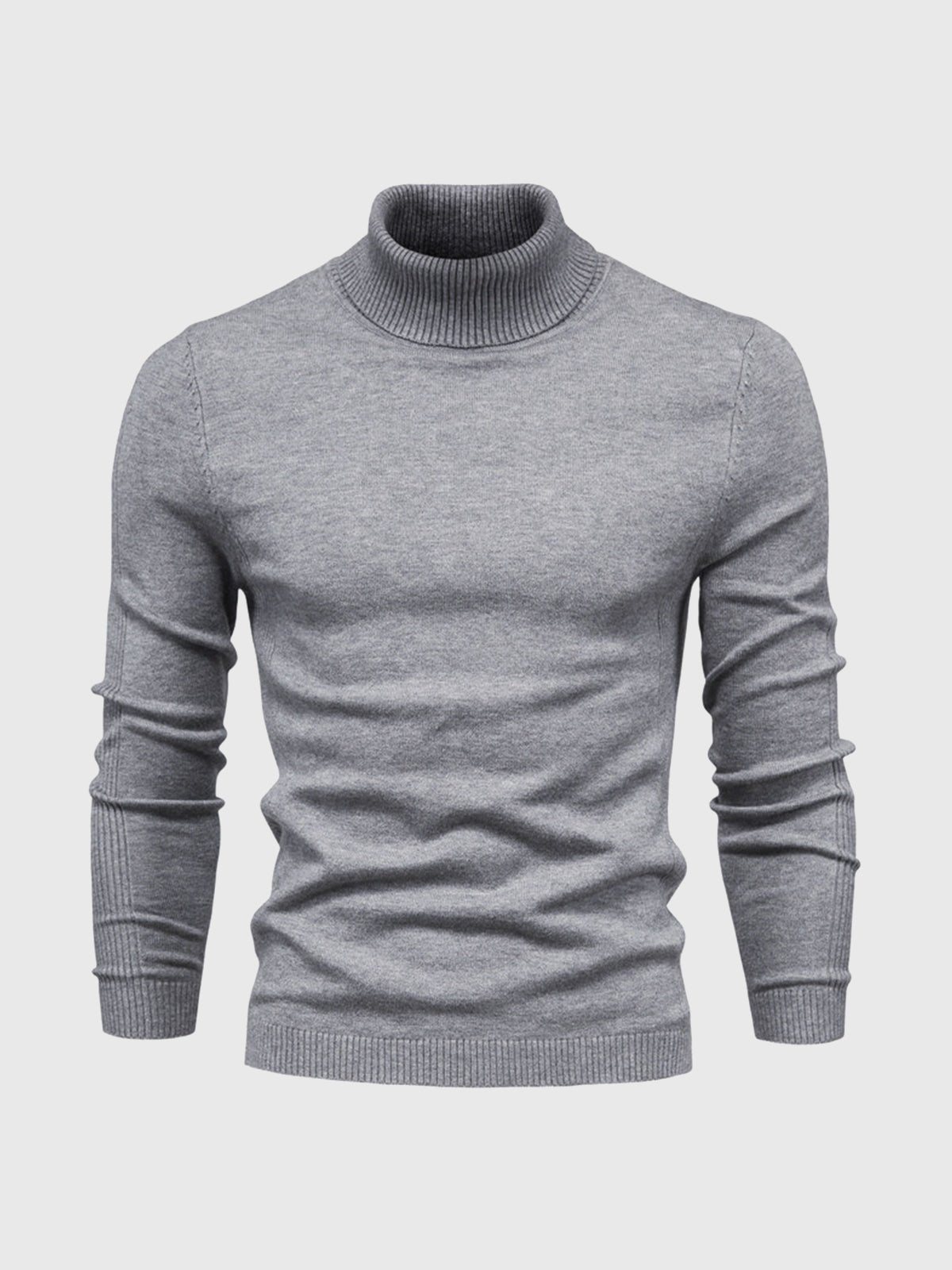 Sweter męski z golfem dopasowany