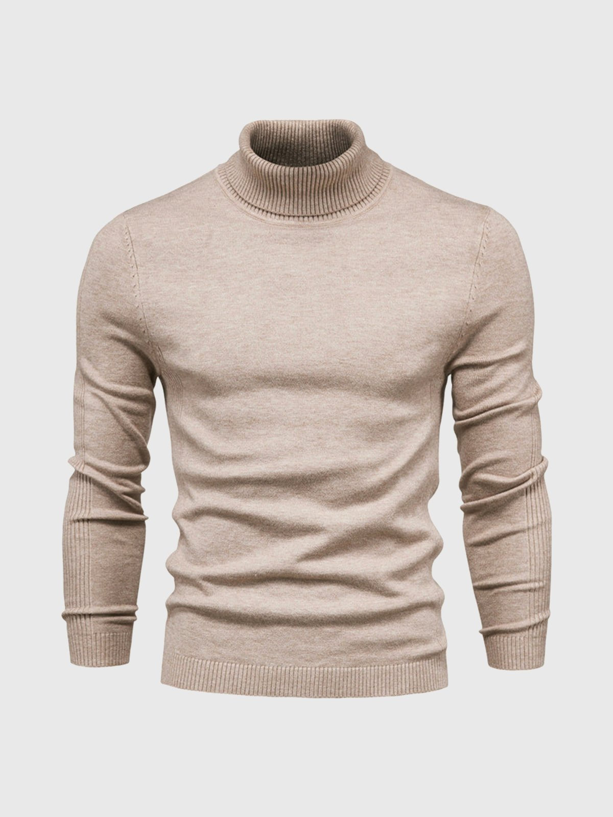 Sweter męski z golfem dopasowany