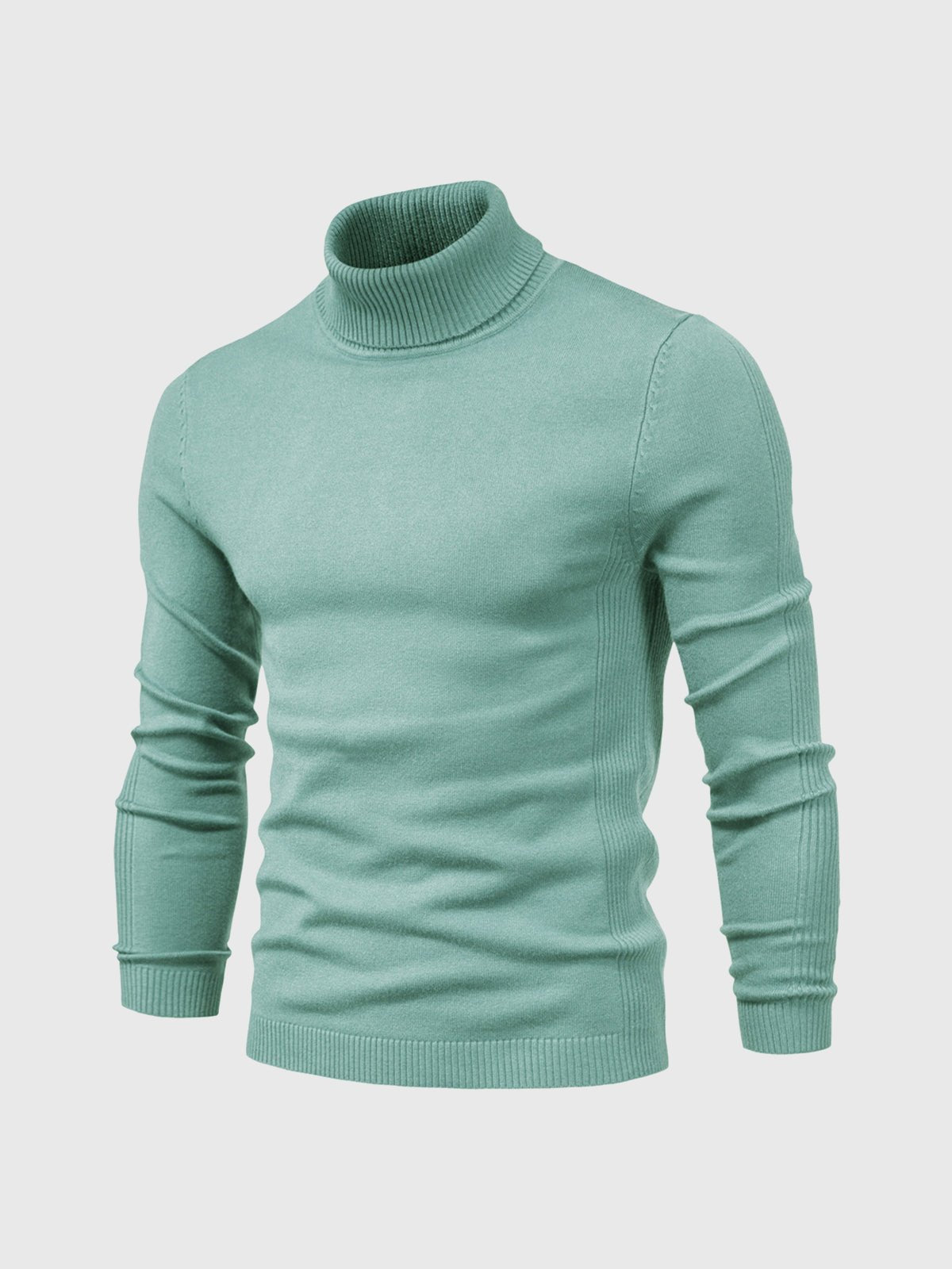 Sweter męski z golfem dopasowany