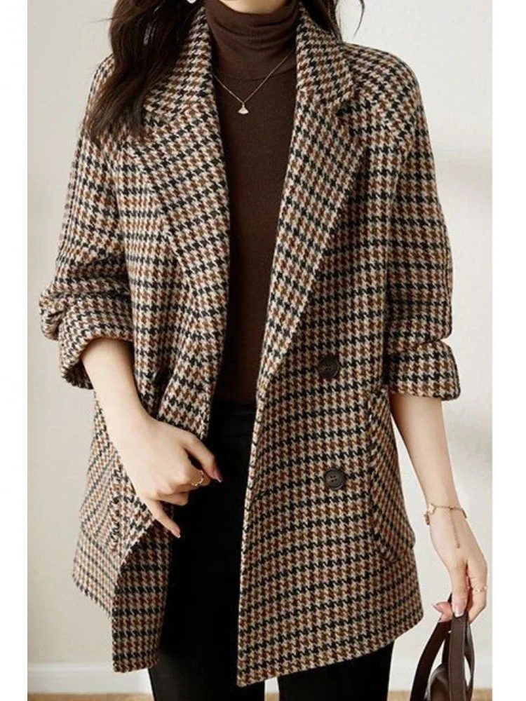 Marynarka damska oversize w pepitkę