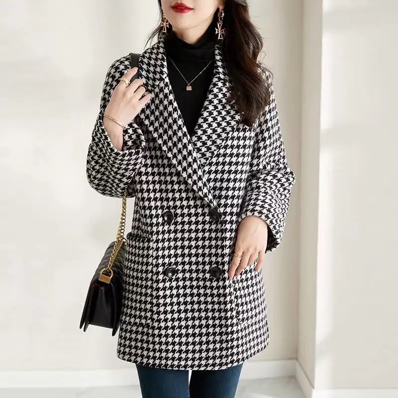 Marynarka damska oversize w pepitkę