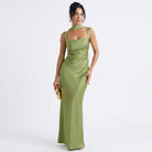 Długa sukienka z wiązaniem na plecach