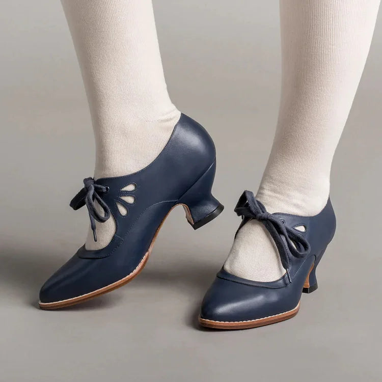 Botki damskie sznurowane w stylu retro