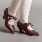 Botki damskie sznurowane w stylu retro