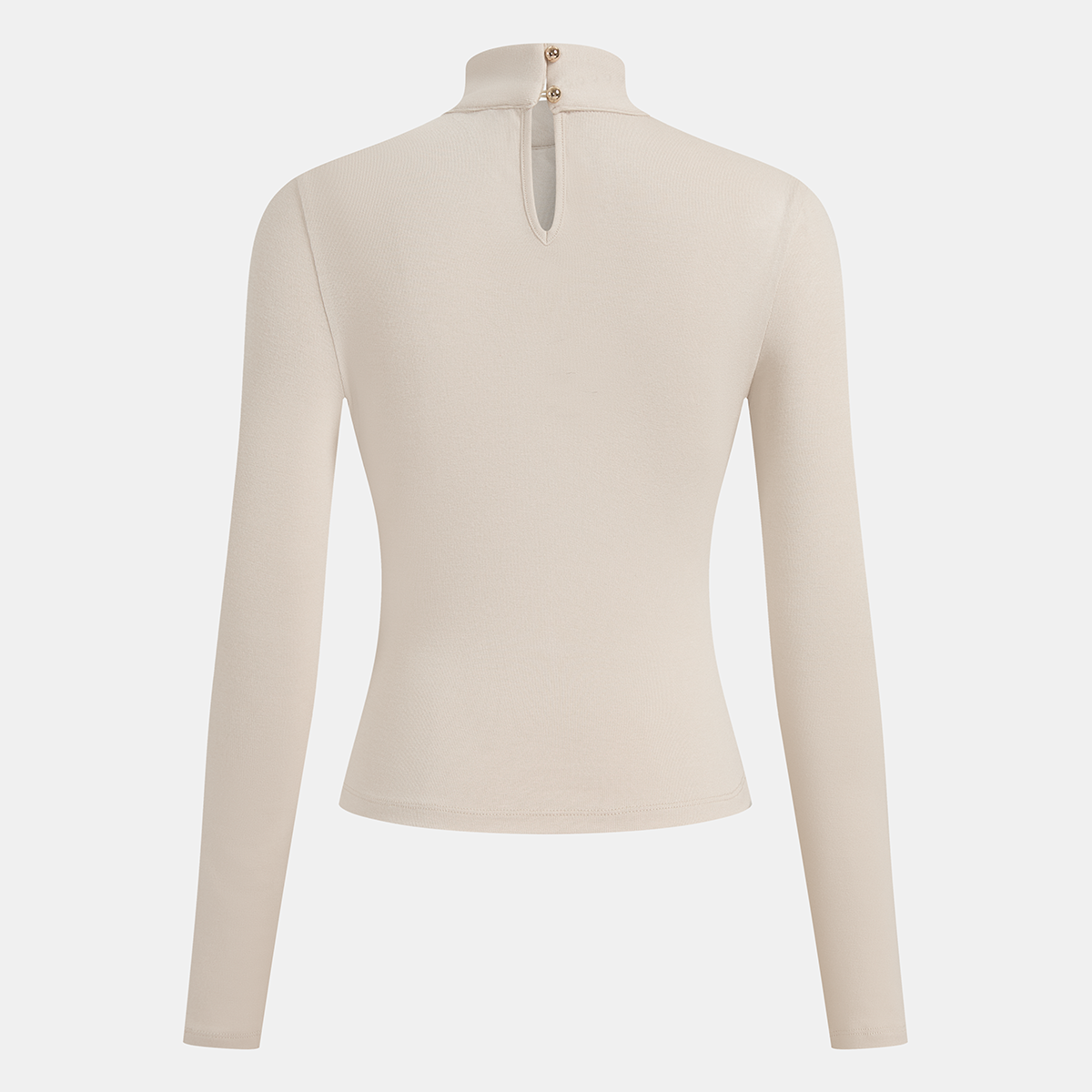 Sweter damski dopasowany ze stójką i wiązaniem