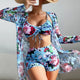 Bikini damskie z szortami kąpielowymi i narzutką Strój kąpielowy