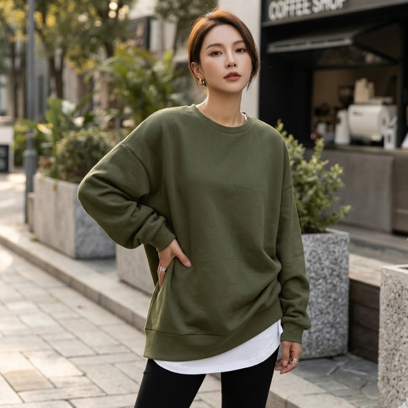 Bluza damska oversize Długi rękaw