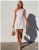 Damska letnia mini sukienka na jedno ramię