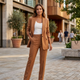 Damski Komplet Marynarka i Spodnie Garniturowe  Slim Fit