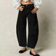 Damskie Jeansy Baggy z Przeszyciami Cropped
