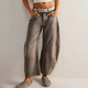 Damskie Jeansy Baggy z Przeszyciami Cropped