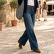 Damskie Jeansy Szerokie z Wysokim Stanem Wide Leg