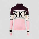 Sweter damski golf wełniany z wzorem graficznym