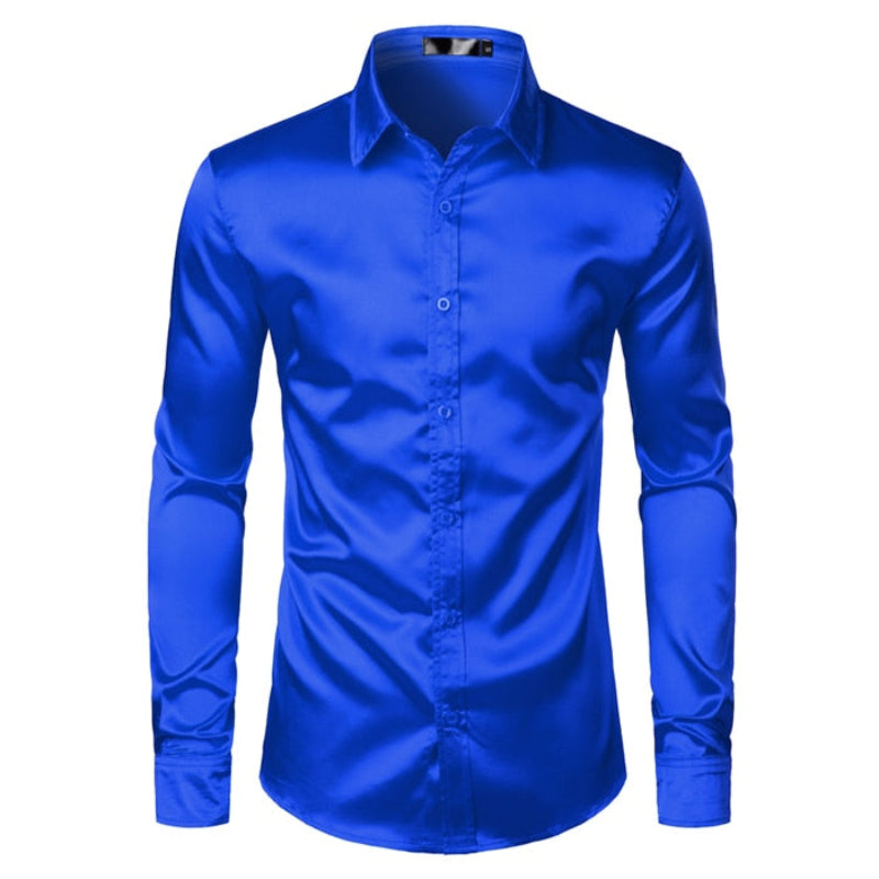 Koszula męska Slim Fit Shine długi rękaw