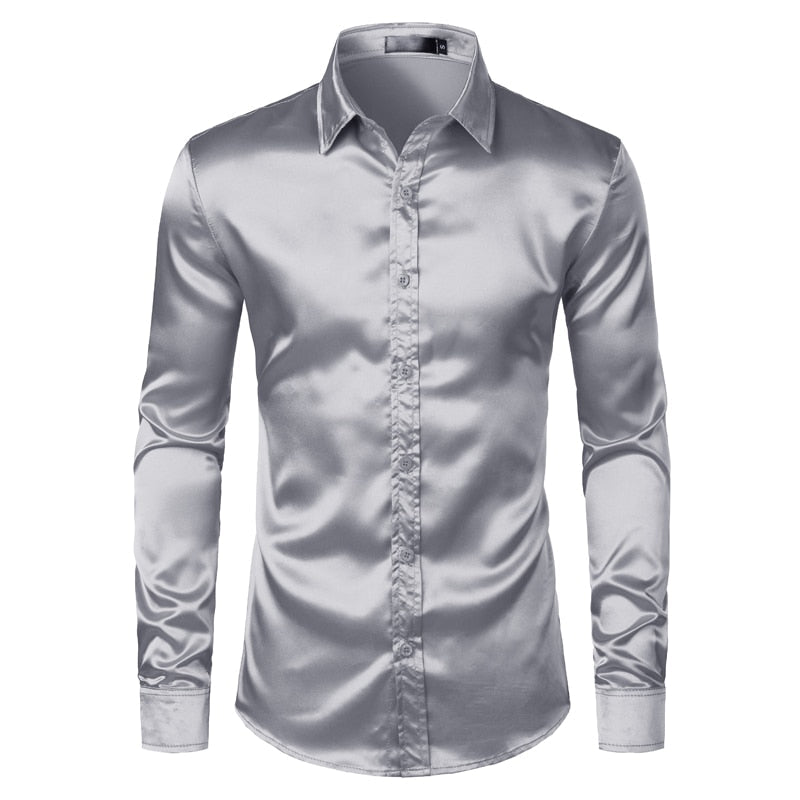 Koszula męska Slim Fit Shine długi rękaw