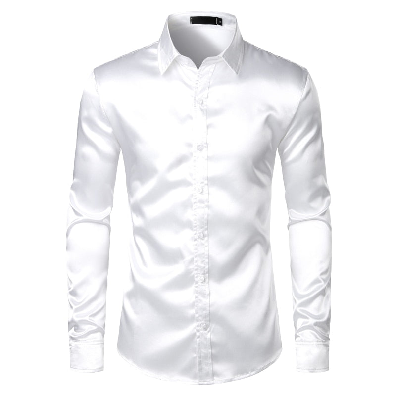 Koszula męska Slim Fit Shine długi rękaw