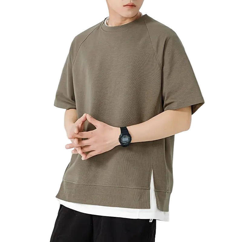 Koszulka Męska z Okrągłym Dekoltem i Krótkim Rękawem