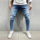 Męskie Skinny Jeansy Rurki Dopasowane Slim Fit