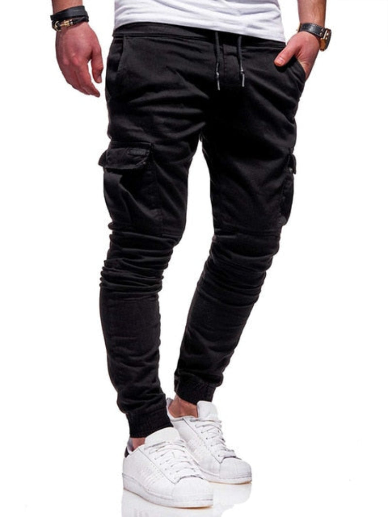 Męskie Spodnie Cargo Jogger ze Ściągaczami Slim