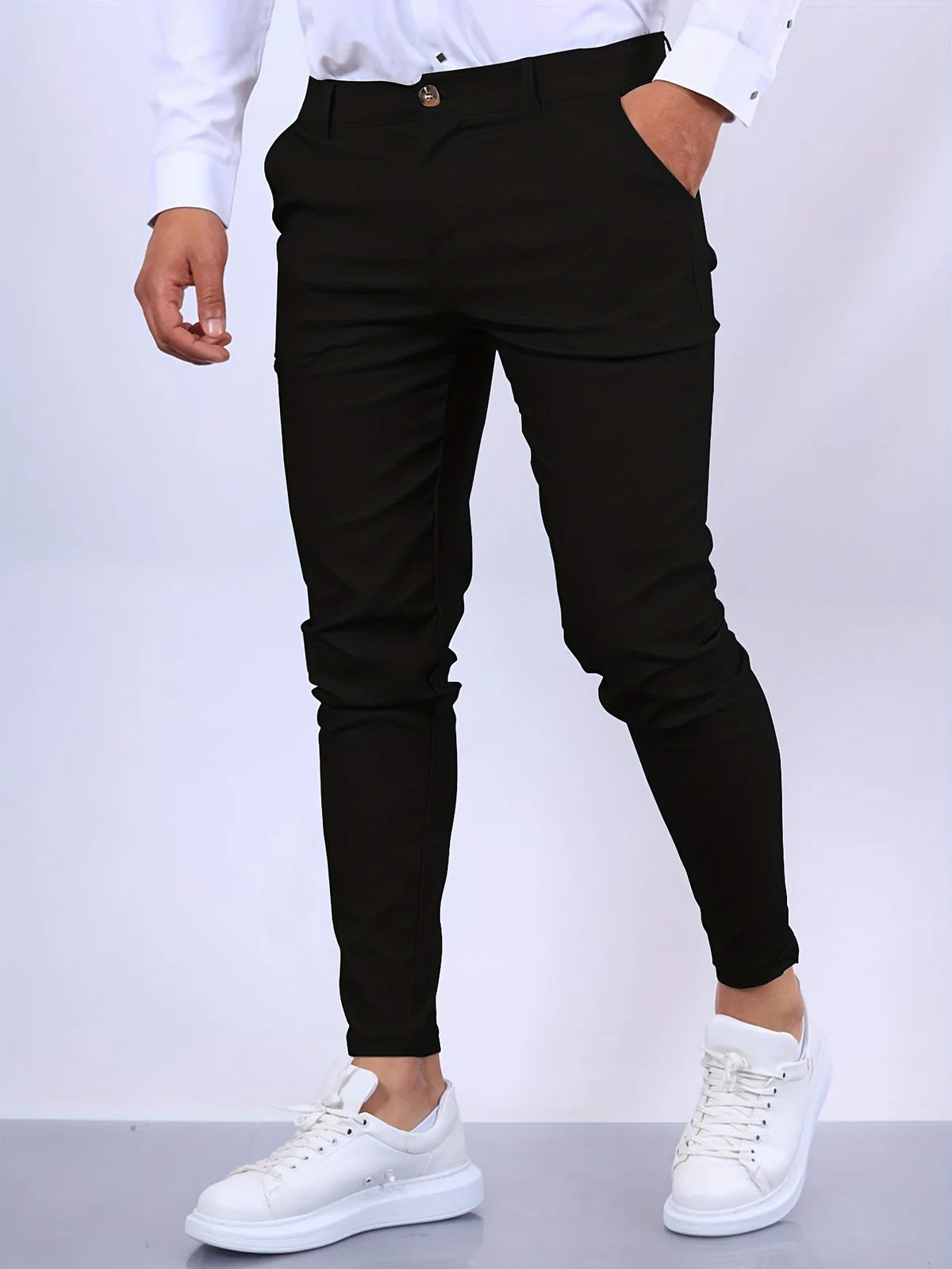 Męskie Spodnie Chino Slim Fit Zwężane
