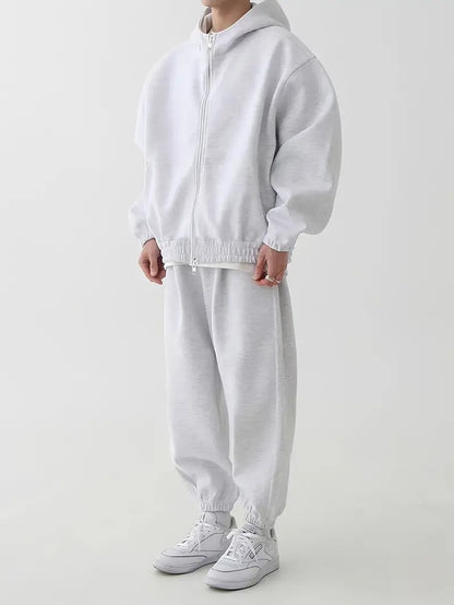 Męski Zestaw z Bluza Rozpinaną i Spodniami Jogger