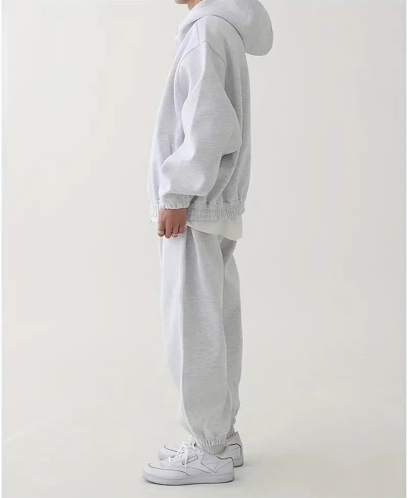 Męski Zestaw z Bluza Rozpinaną i Spodniami Jogger