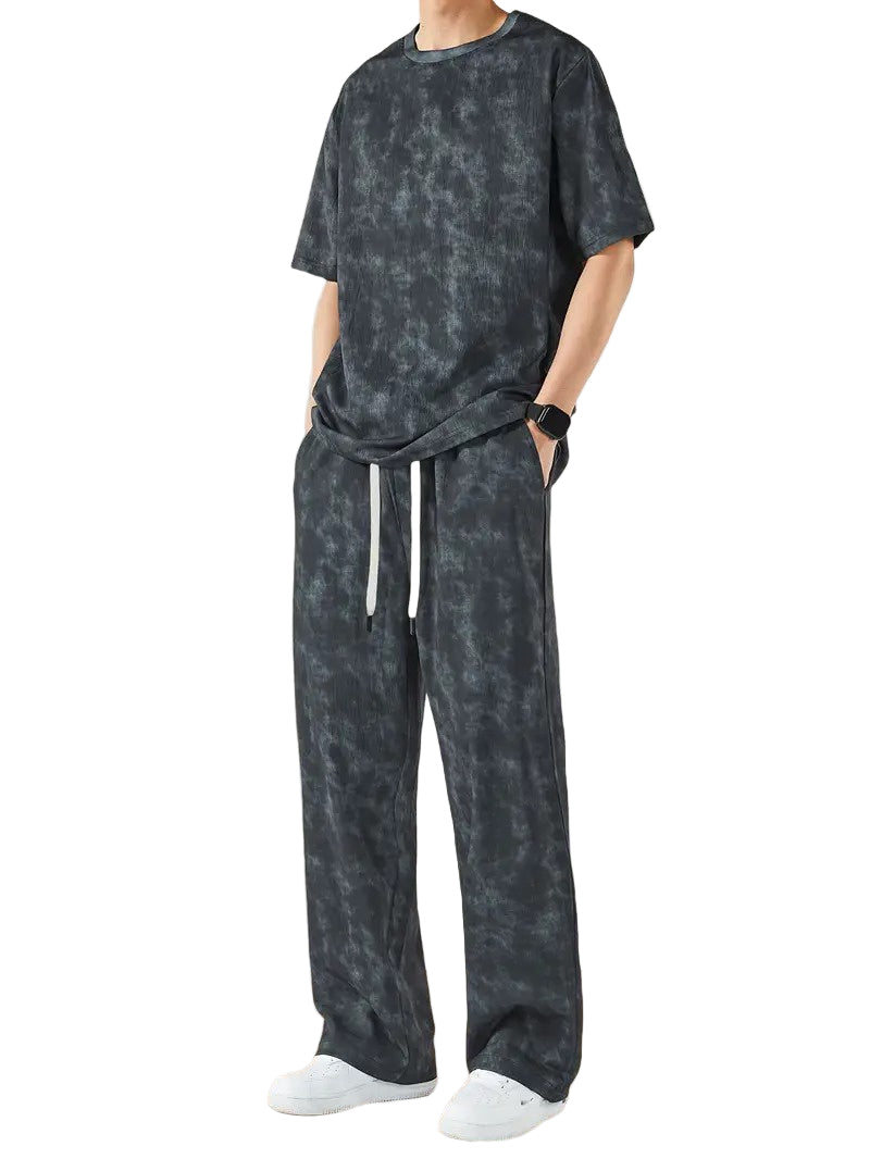 Męski Zestaw z Koszulką i Spodniami ze Sznurkiem