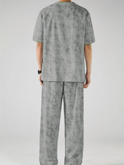 Męski Zestaw z Koszulką i Spodniami ze Sznurkiem