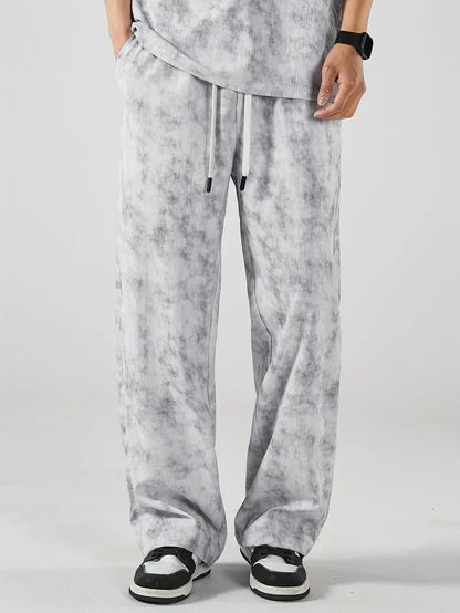 Męski Zestaw z Koszulką i Spodniami ze Sznurkiem