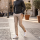 Męskie Spodnie w Kratę Slim Fit Casual