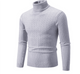 Sweter Męski z Golfem Slim Fit Warkoczowy Splot
