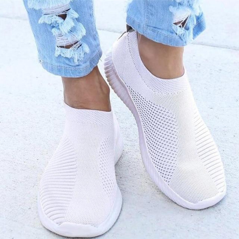 Sneakersy Damskie Wsuwane Slip On Z Cyrkoniami