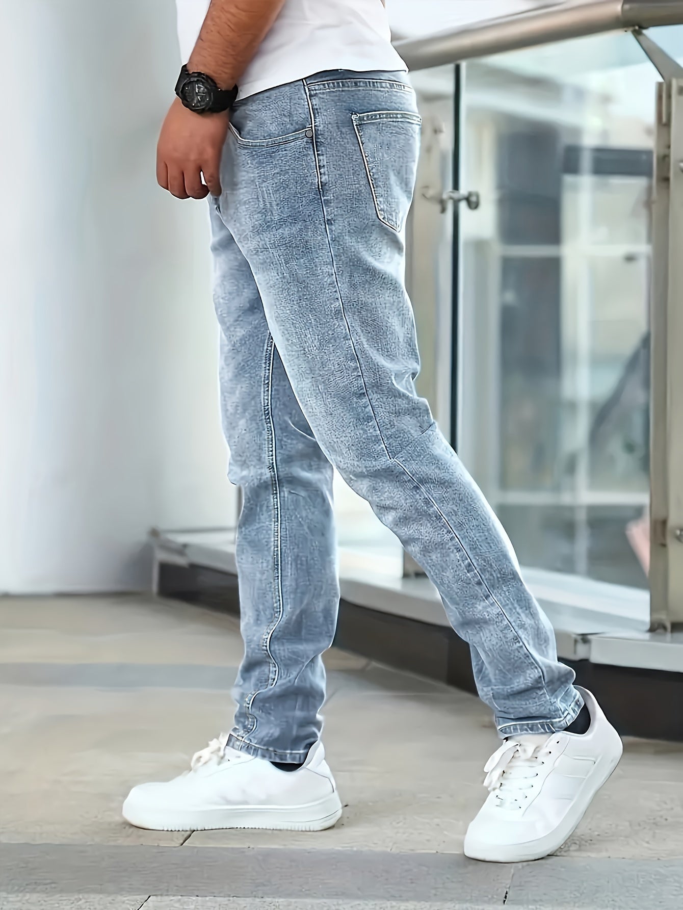Spodnie jeansowe męskie slim straight