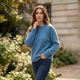 Sweter Damski Moherowy Oversize Okrągły Dekolt