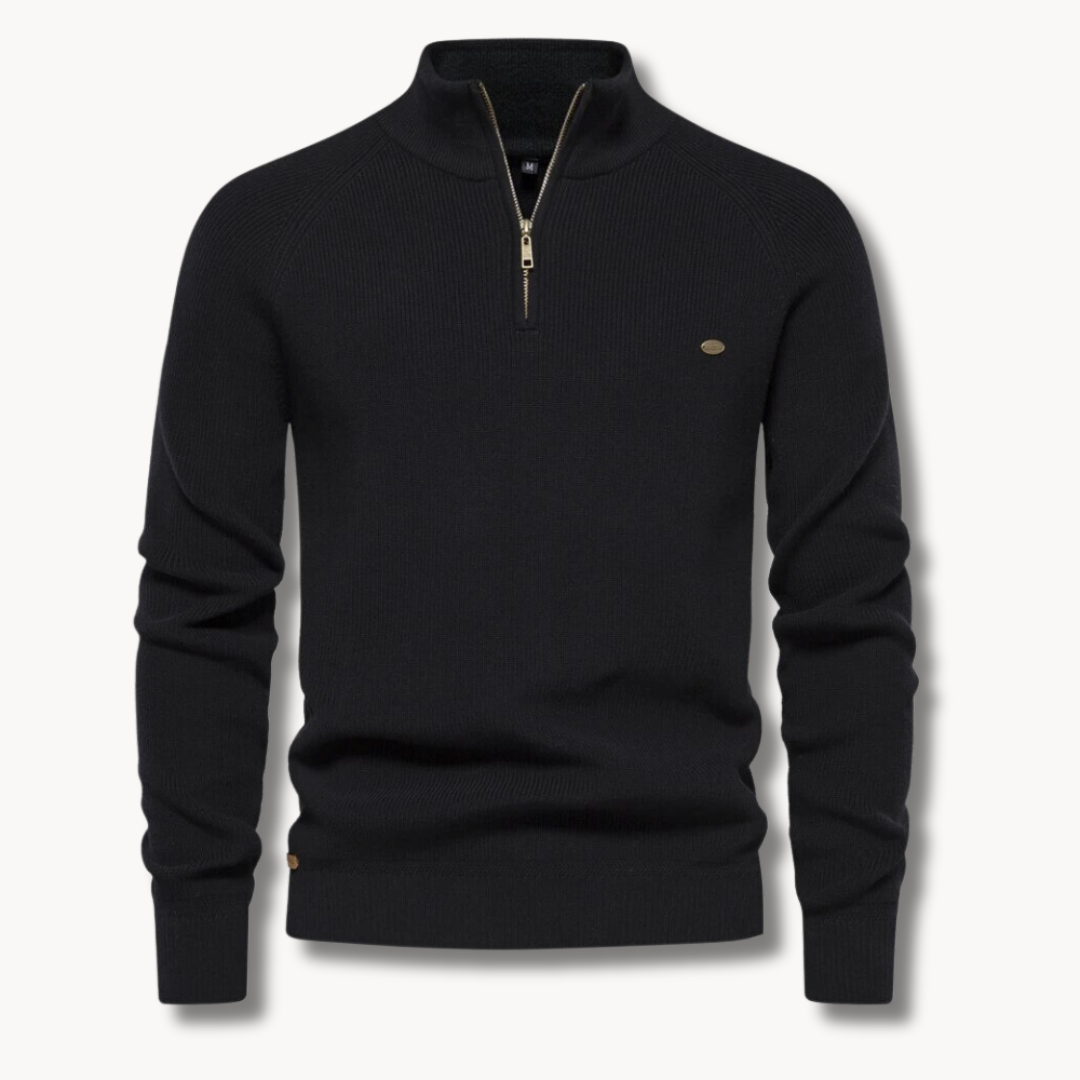 Sweter Męski Rozpinany Na Suwak Ze Stójką