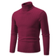 Sweter Męski z Golfem Slim Fit Warkoczowy Splot