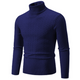 Sweter Męski z Golfem Slim Fit Warkoczowy Splot