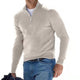 Sweter Męski ze Stójką Rozpinany Slim Fit Na Suwak